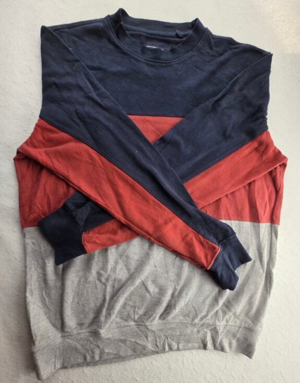 Oda Color block Crewneck Long Sleeve Shirt Size Medium
